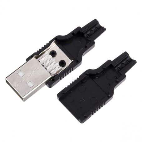 USB-A نری لحیمی (Plug) به همراه کاور — تصویر ۵
