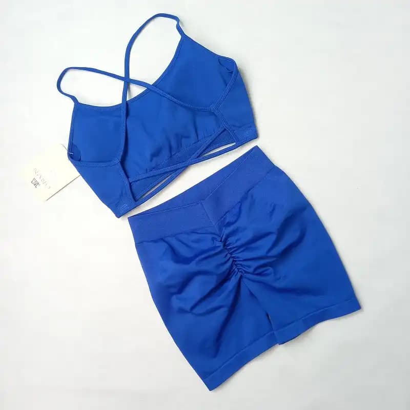 ست اورجینال نیمتنه و شرتک سیملس پشت چیندار SY-0156 — تصویر ۴