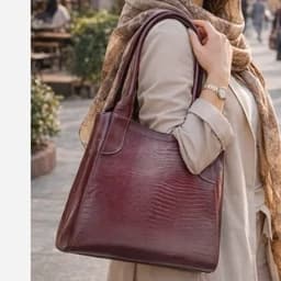 کیف زنانه چرم طبیعی طرح سوزان چرم گواشیر — تصویر ۲