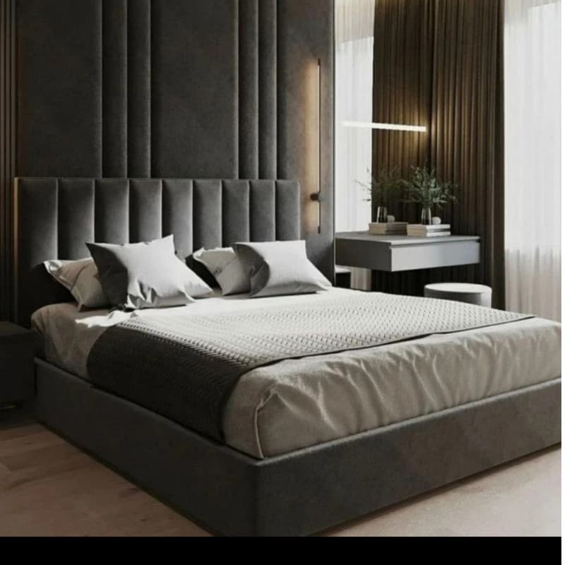 تخت خواب چوبی دونفره مدل دیبا 4414 سایز 200×160 سانتی متر — تصویر ۲