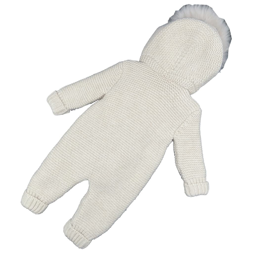 سرهم بافت کرکدار جلوزیپ خز طبیعی کرم Baby mio — تصویر ۲