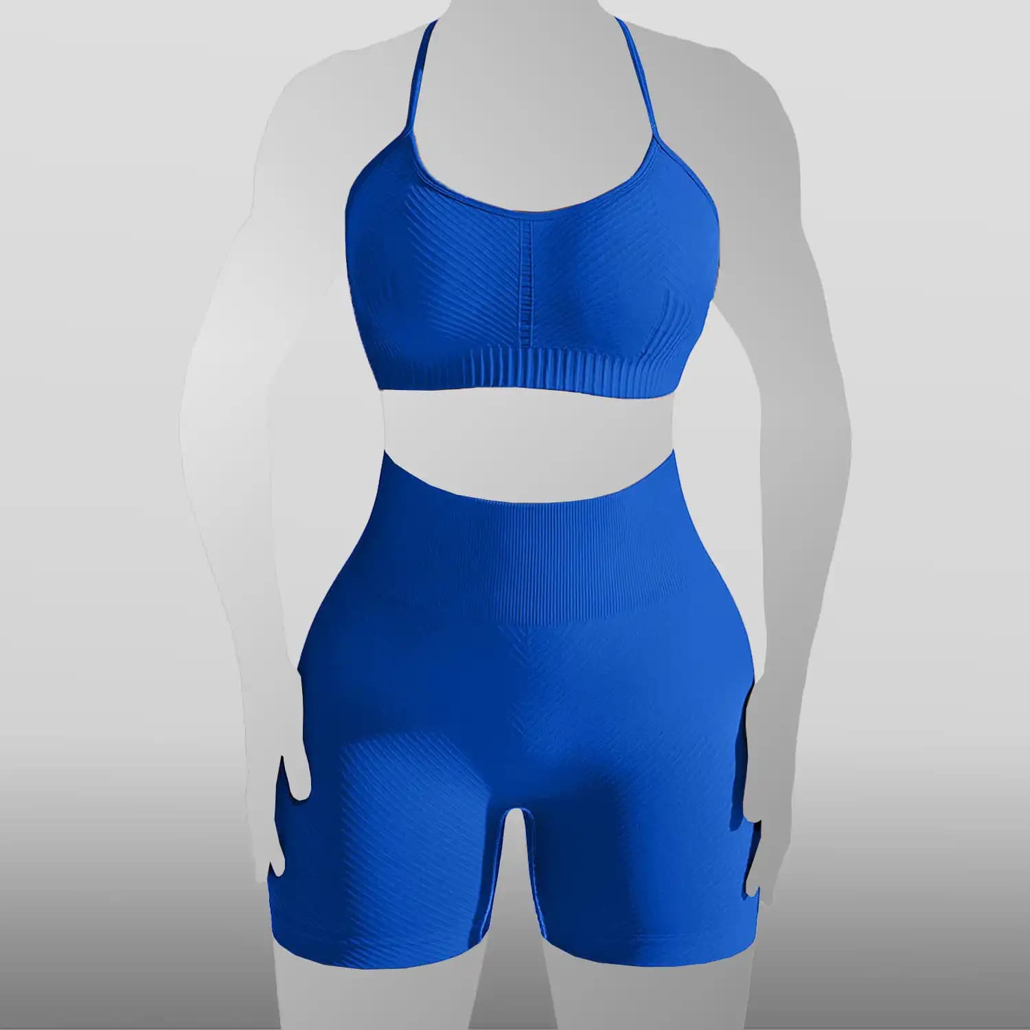ست اورجینال نیم تنه و شورتک پشت چیندار سیملس NB-064