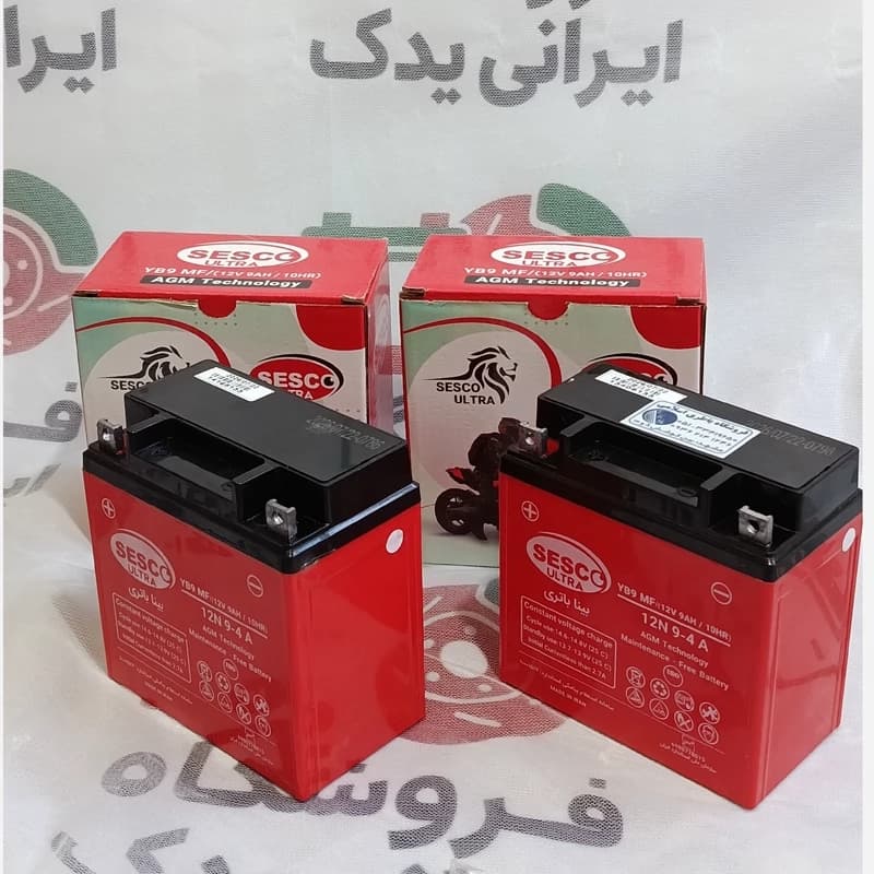 باطری 9 آمپر سسکو(کد794)/باتری 12 ولت 9 آمپر/باطری موتورسیکلت سسکو/باتری موتور سیکلت 9 آمپر/باتری/باطری