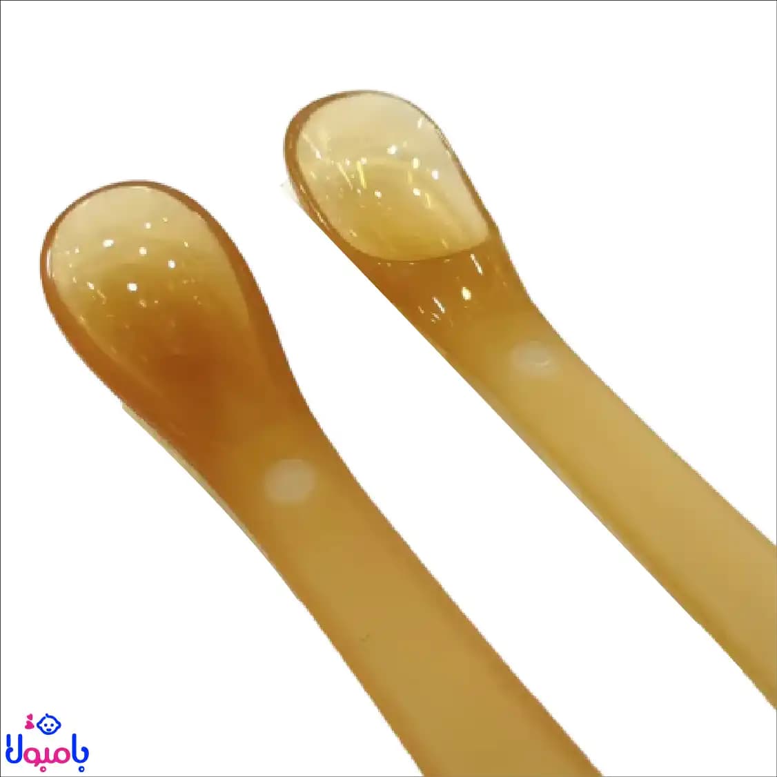 ست قاشق سیلیکونی ۲عددی قابدار هی اورشی ارگانیک (موم عسل) — تصویر ۴