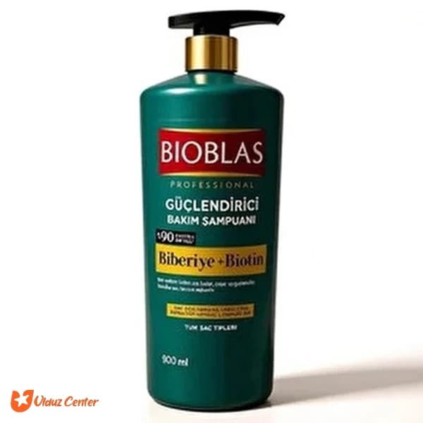 شامپو ضد ریزش مو بیوبلاس مدل Biberiye + Biotin حجم 900 میل