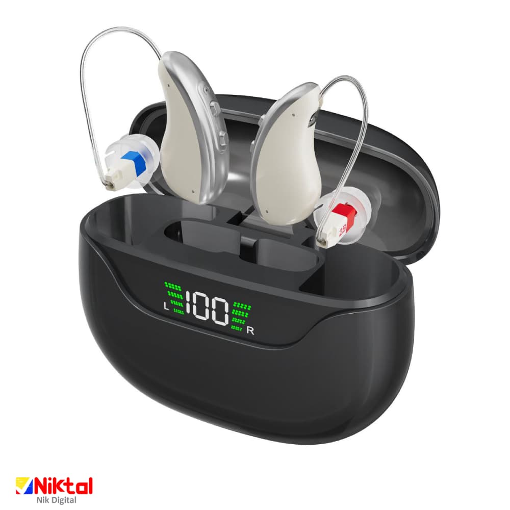 سمعک دیجیتال دو گوش آیجویر مدل GM-323 | با 16 کانال و کیس UV