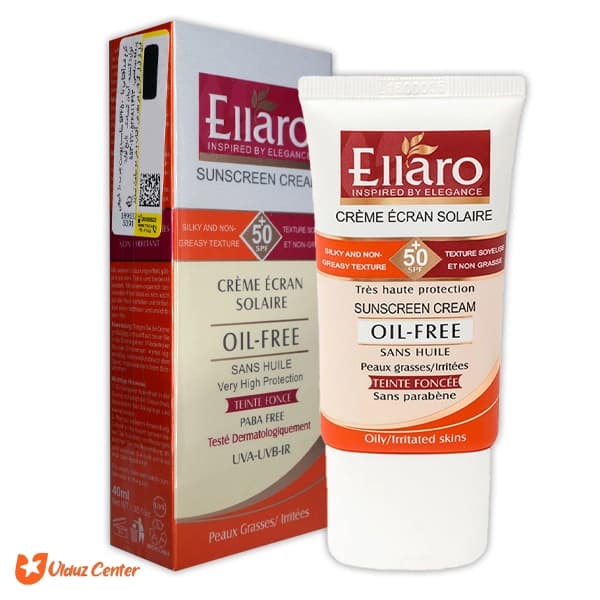 کرم ضد آفتاب الارو پوست چرب SPF+50 رنگ بژ طبیعی 40 میلی