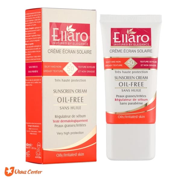 کرم ضد آفتاب الارو پوست چرب SPF+50 بدون رنگ 50 میلی
