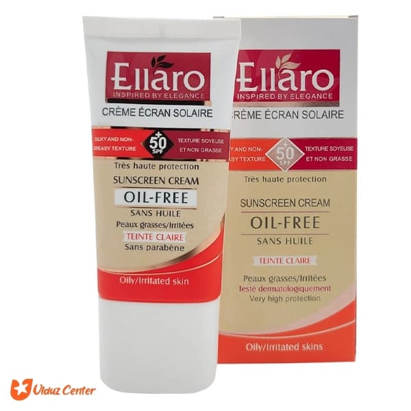 کرم ضد آفتاب الارو پوست چرب SPF+50 رنگ بژ روشن 40 میلی