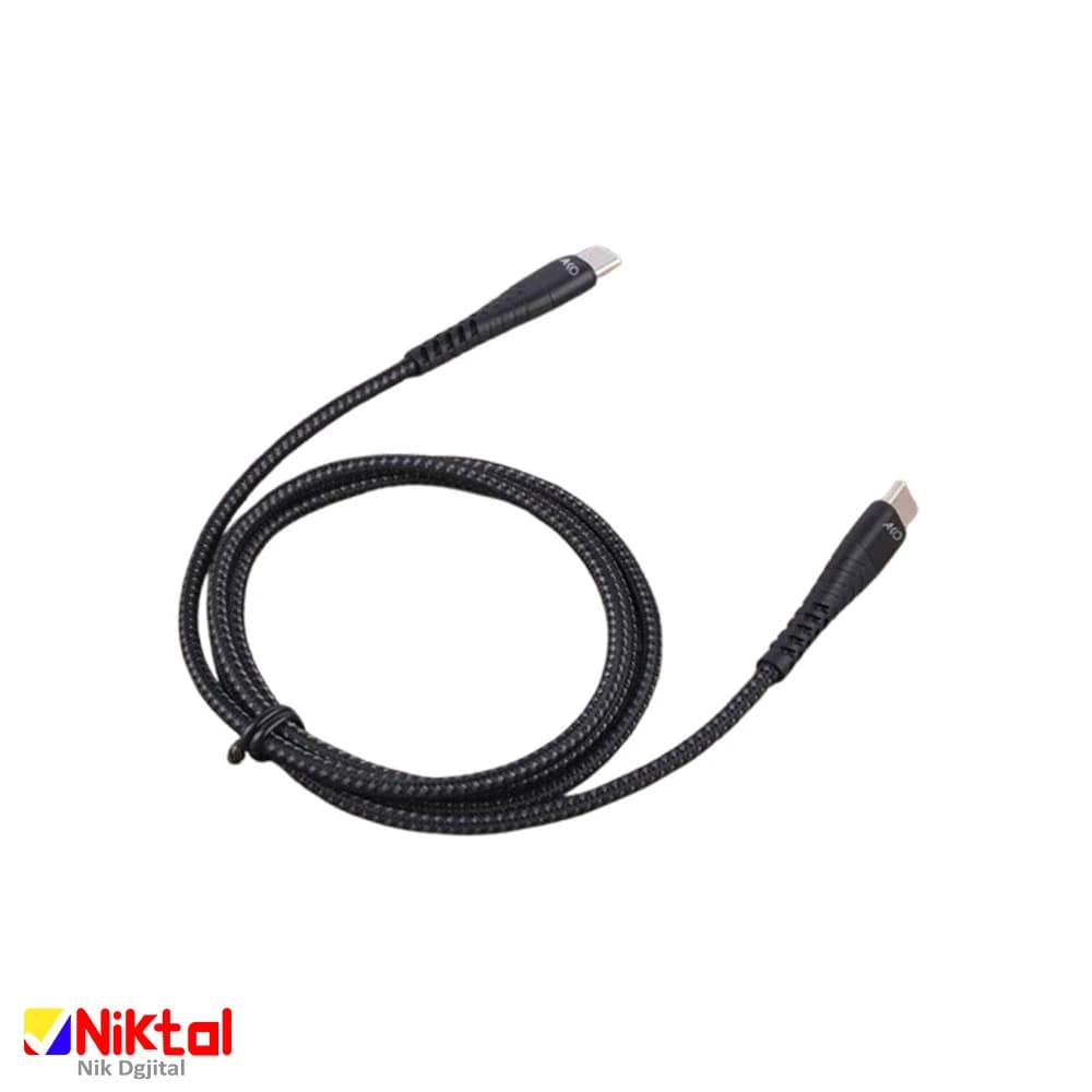 کابل شارژ دو سر تایپ سی آکو AC-15 | با توان 100W و روکش کنفی مقاوم — تصویر ۲