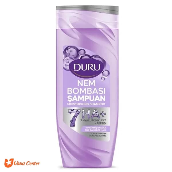 شامپو آبرسان و ترمیمکننده دورو مدل Bombasi Moisturizing حاوی 7 نوع هیالورونیک اسید و پپتید 400 میل