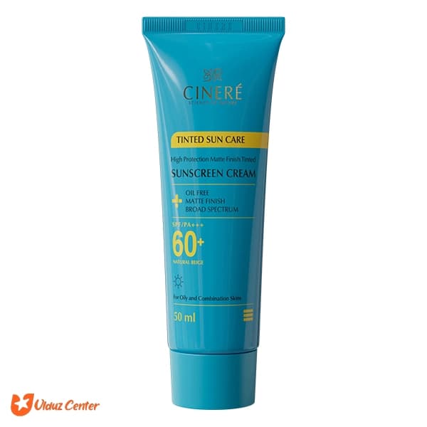 کرم ضد آفتاب رنگی بژ روشن سینره SPF+60 حجم 50 میل