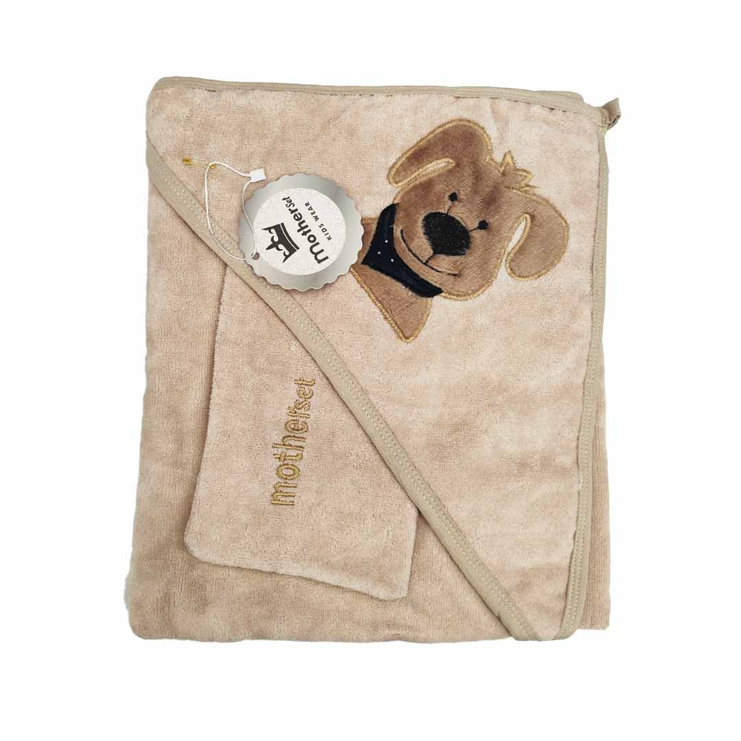 حوله دورپیچ نوزاد مارک mother set طرح سگ