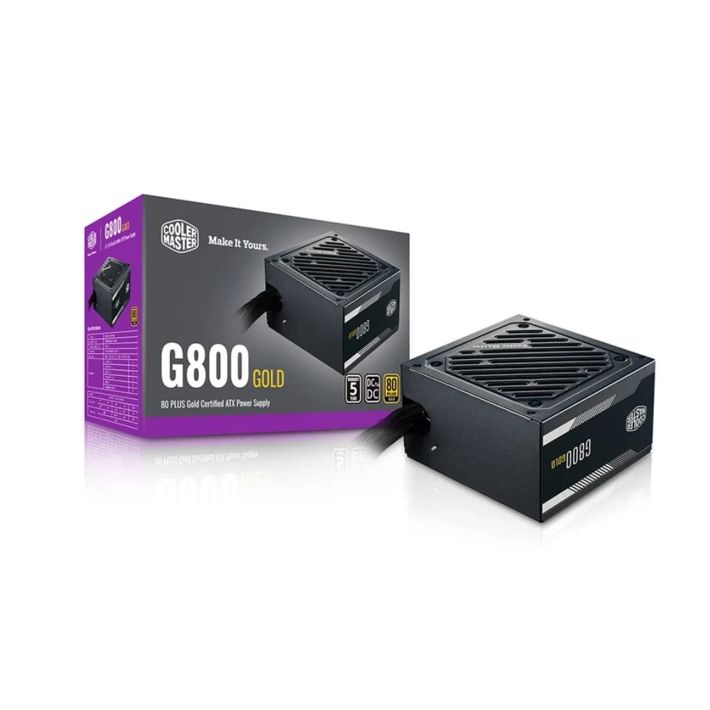 منبع تغذیه کامپیوتر کولر مستر مدل Cooler Master G800 GOLD کارکرده