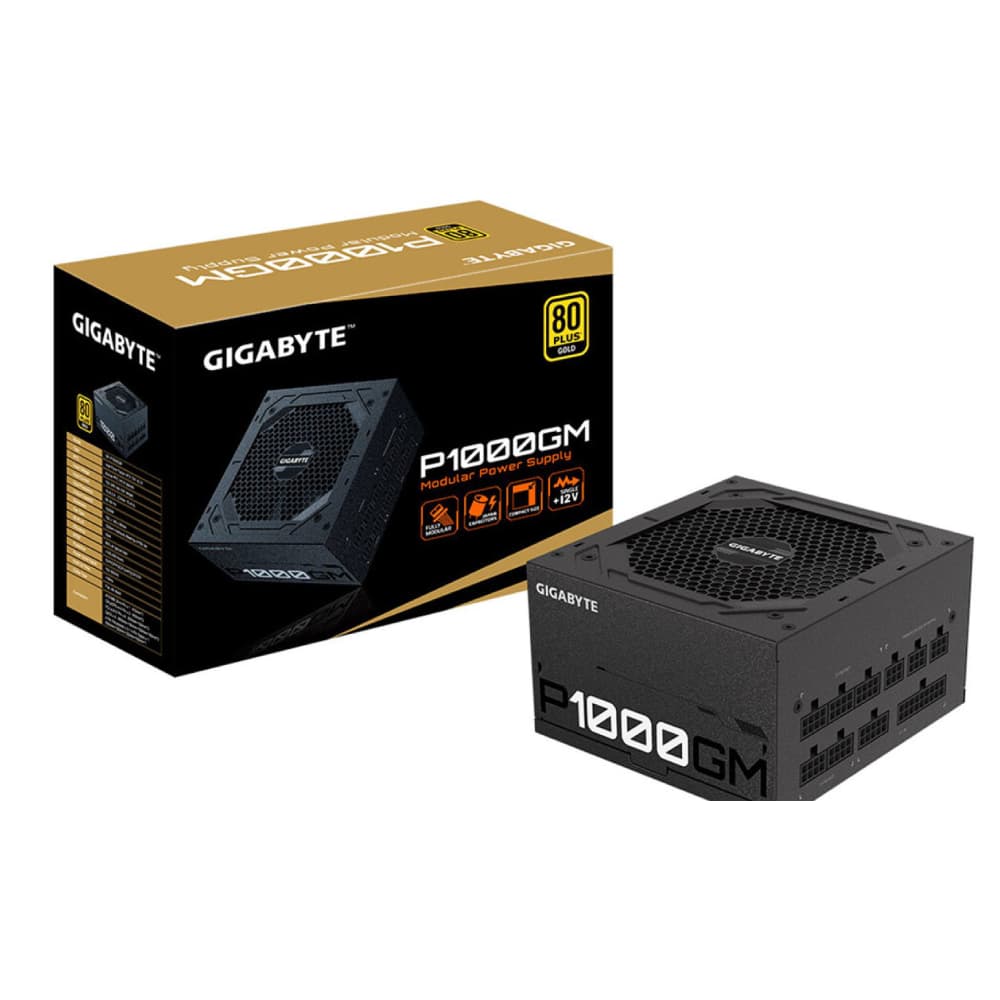 منبع تغذیه کامپیوتر گیگابایت مدل GIGABYTE P1000GM FULL MADULAR کارکرده
