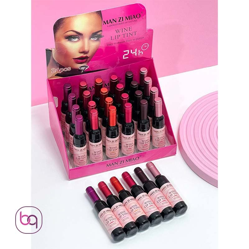 تینت لب طرح بطری شرابی – پک 6 عددی – 6 رنگ — تصویر ۲
