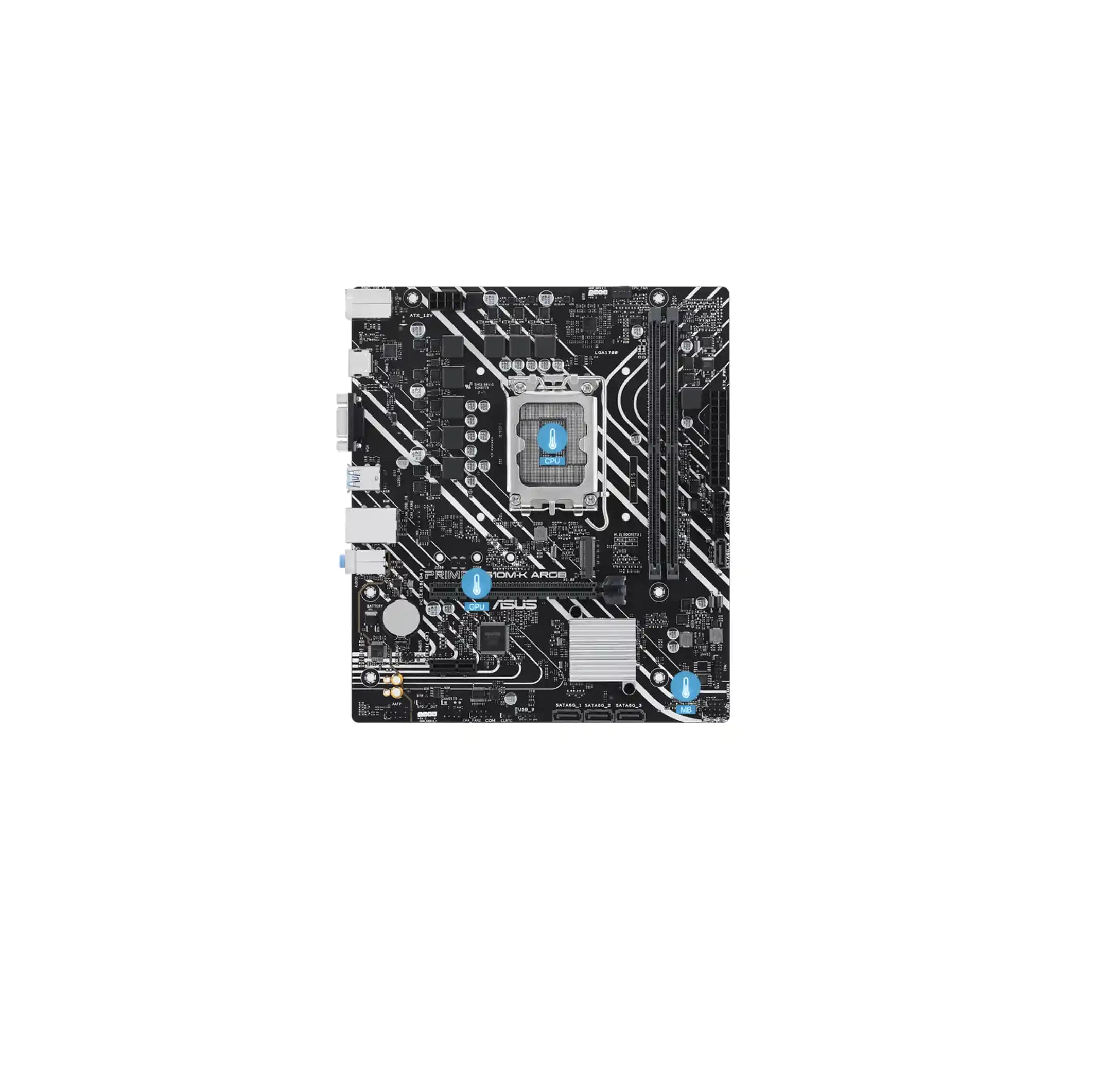 مادربرد ایسوس | مدل ASUS PRIME H610M-K ARGB | سوکت 1700 | نوع رم DDR4 — تصویر ۴