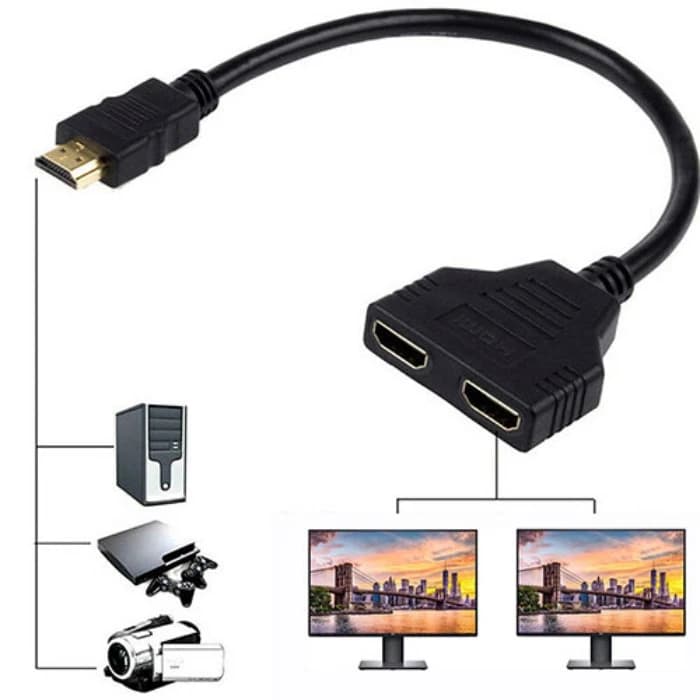 کابل تبدیل 1 به 2 HDMI مدل FULL HD_PLUS کد 8978 — تصویر ۵