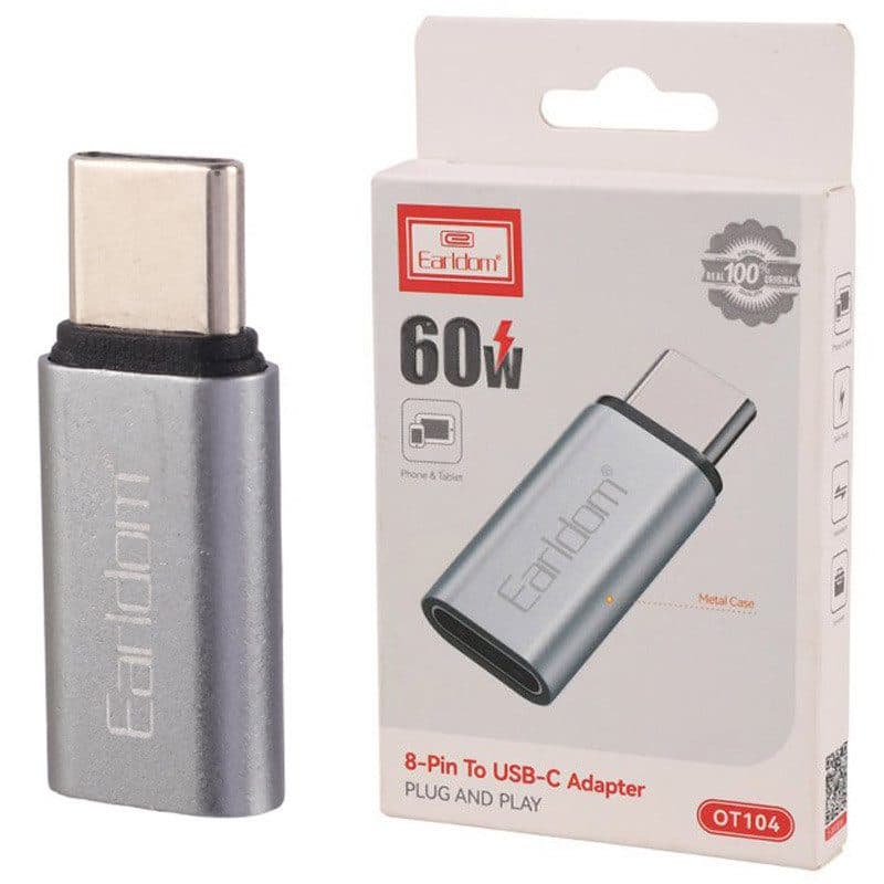 تبدیل OTG لایتنینگ به تایپ سی ارلدام ET-OT104 کد 9062