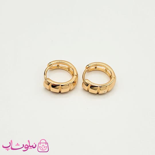 گوشواره حلقه ای ژوپینگ زنانه طرح طلا کد 699