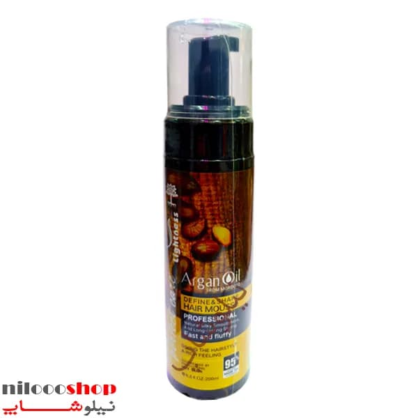 موس مو لایتنس حاوی روغن آرگان حجم 200 میلی لیتر