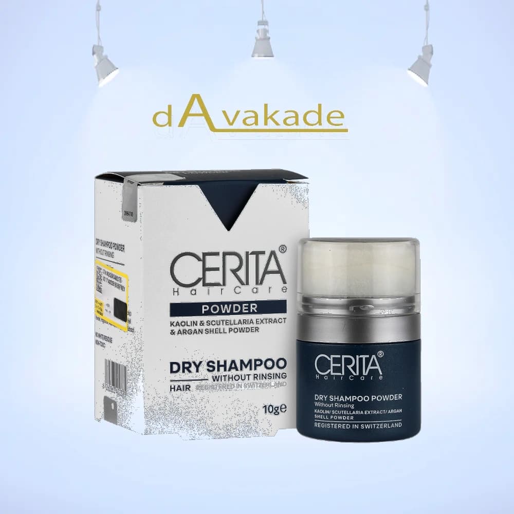 شامپو خشک سریتا CERITA – پودری بدون آبکشی، جذب چربی و حجمدهی مو