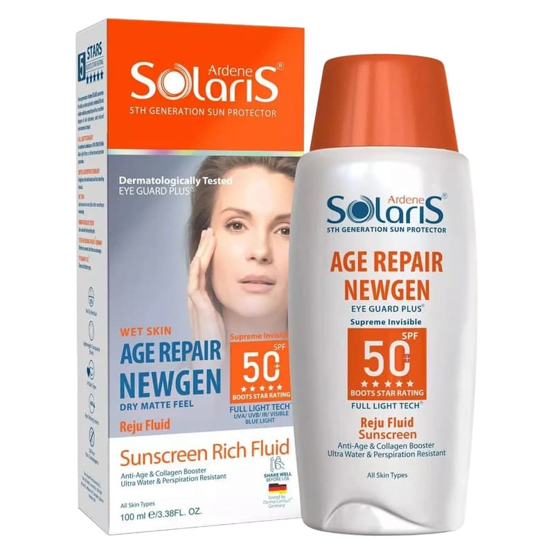 فلوئید ضد آفتاب ضدچروک بی‌رنگ SPF 50 سولاریس ardene آردن