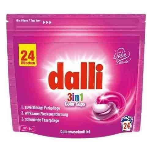 قرص ماشین لباسشویی آلمانی 3در 1 دالی مناسب لباس های رنگی 24عددی dalli