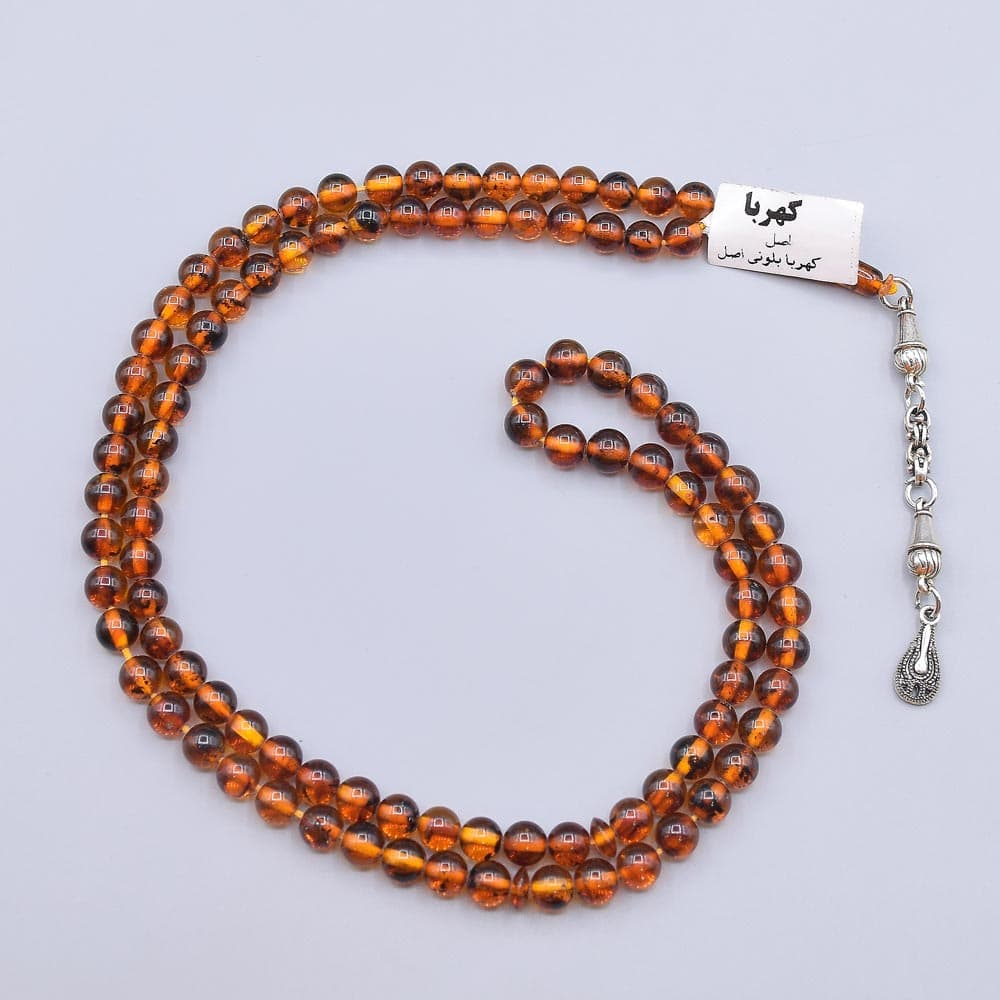تسبیح کهربا قرمز لهستانی 100 دانه «کد 5389»
