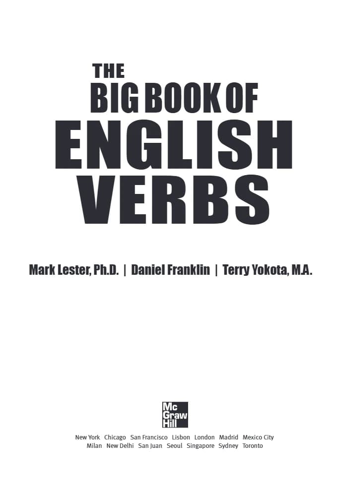 کتاب بزرگ افعال انگلیسی (The Big Book Of English Verbs) نسخه انگلیسی PDF | مارک لستر