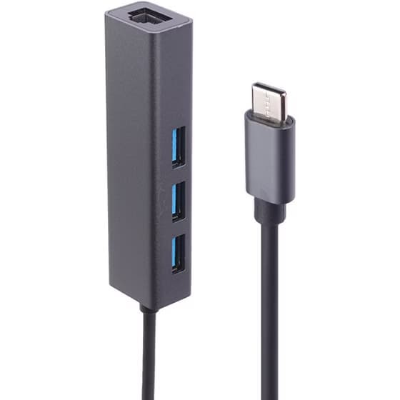هاب 3 پورت USB3.0 و مبدل شبکه Ifortech رابط Type-c کد k11766