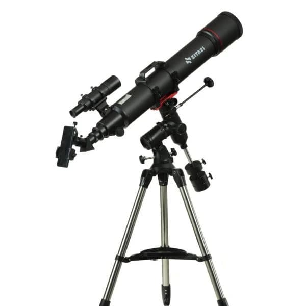 تلسکوپ فوق حرفه ای زیتازی مدل Zenith 102EQ5 همراه با هارد کیس آلمینیومی و هولدر عکاسی موبایل — تصویر ۳