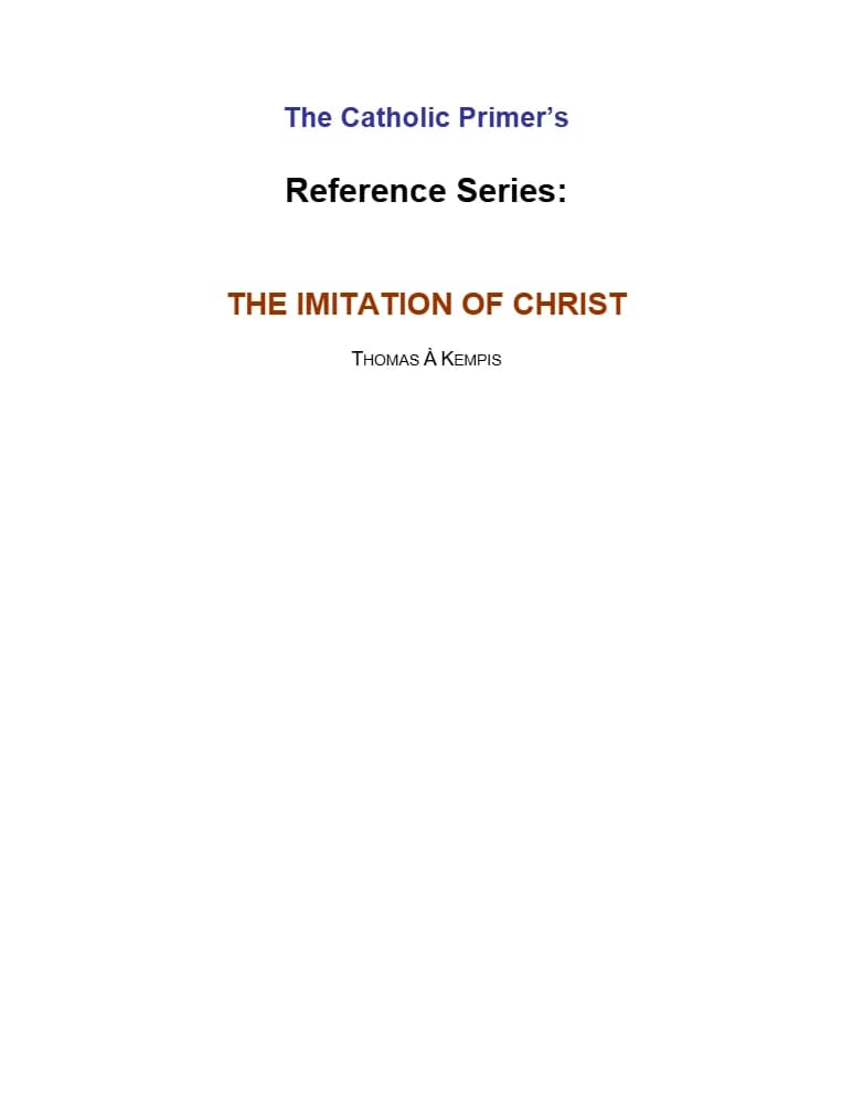 کتاب تقلید از مسیح (The Imitation of Christ) نسخه انگلیسی PDF | توماس آ کمپیس