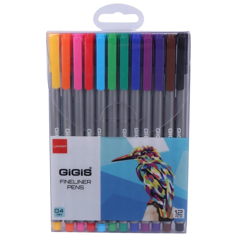 روان نویس Gigis Fineliner 0.4mm بسته 12 عددی — تصویر ۲