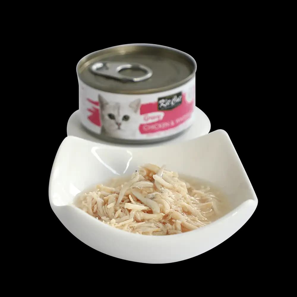کنسرو گربه کیت کت مدل مرغ و ماهی وایت بیت در سس وزن 70 گرم — تصویر ۲