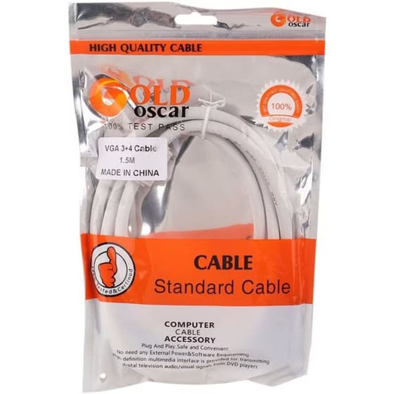 کابل VGA ضخیم 10 متری سفید اسکار کد k10788