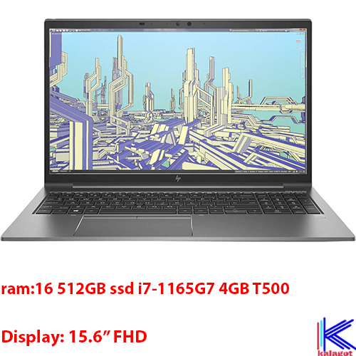 لپ تاپ اچ پی استوک zbook firefly 15 G8 i7-1185 G7 16GB-512GB SSD-4GB T500 TOUCH