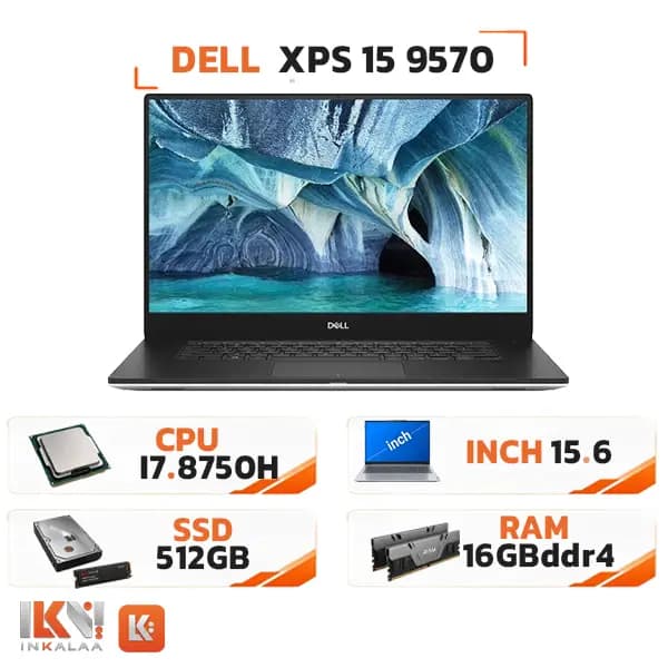 لپ تاپ استوک Dell XPS 15 9570 Core i7-8750H رم 16GB حافظه 512GB — تصویر ۱۲