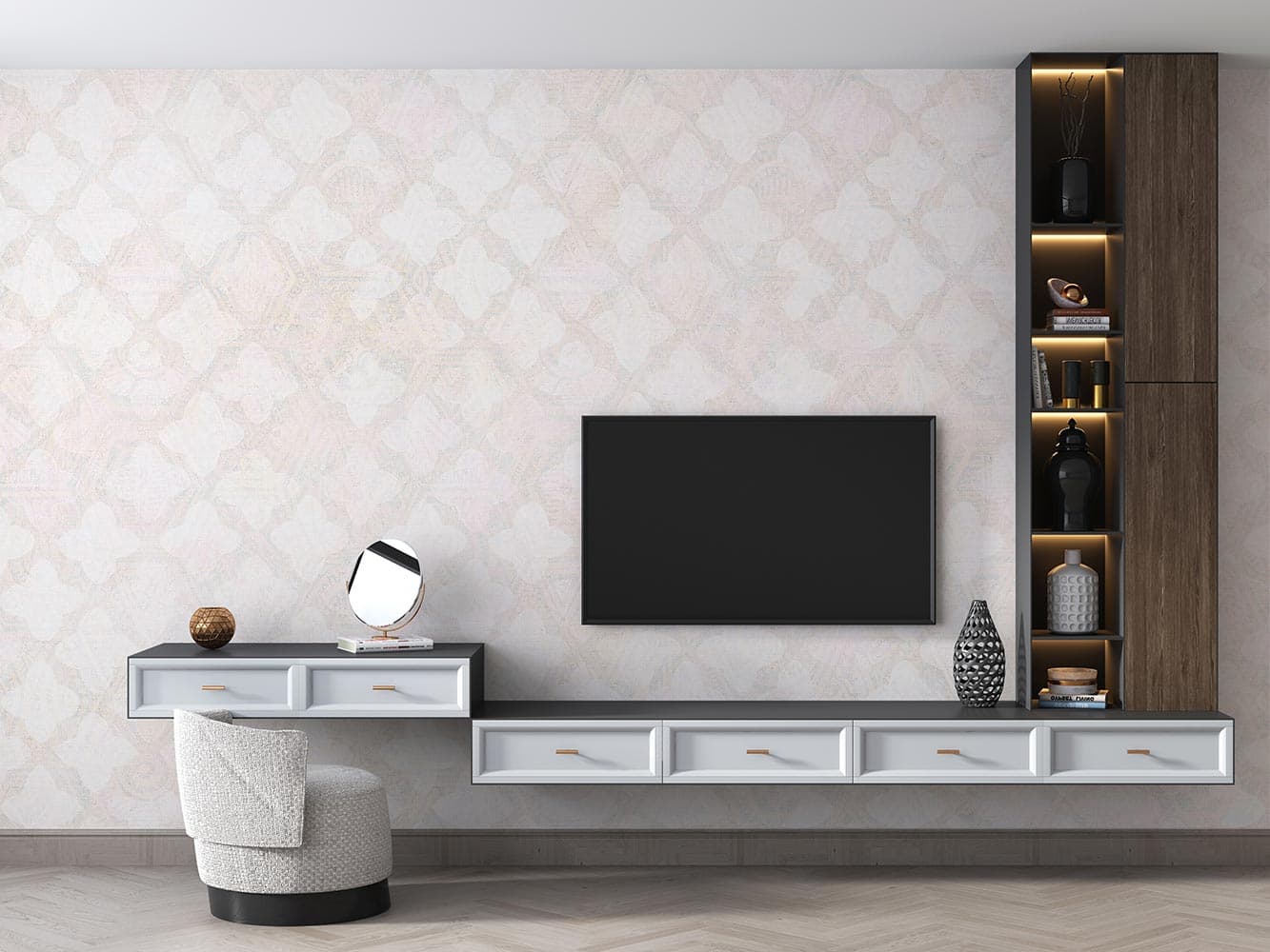 کاغذ دیواری ساده هندسی M12019600
