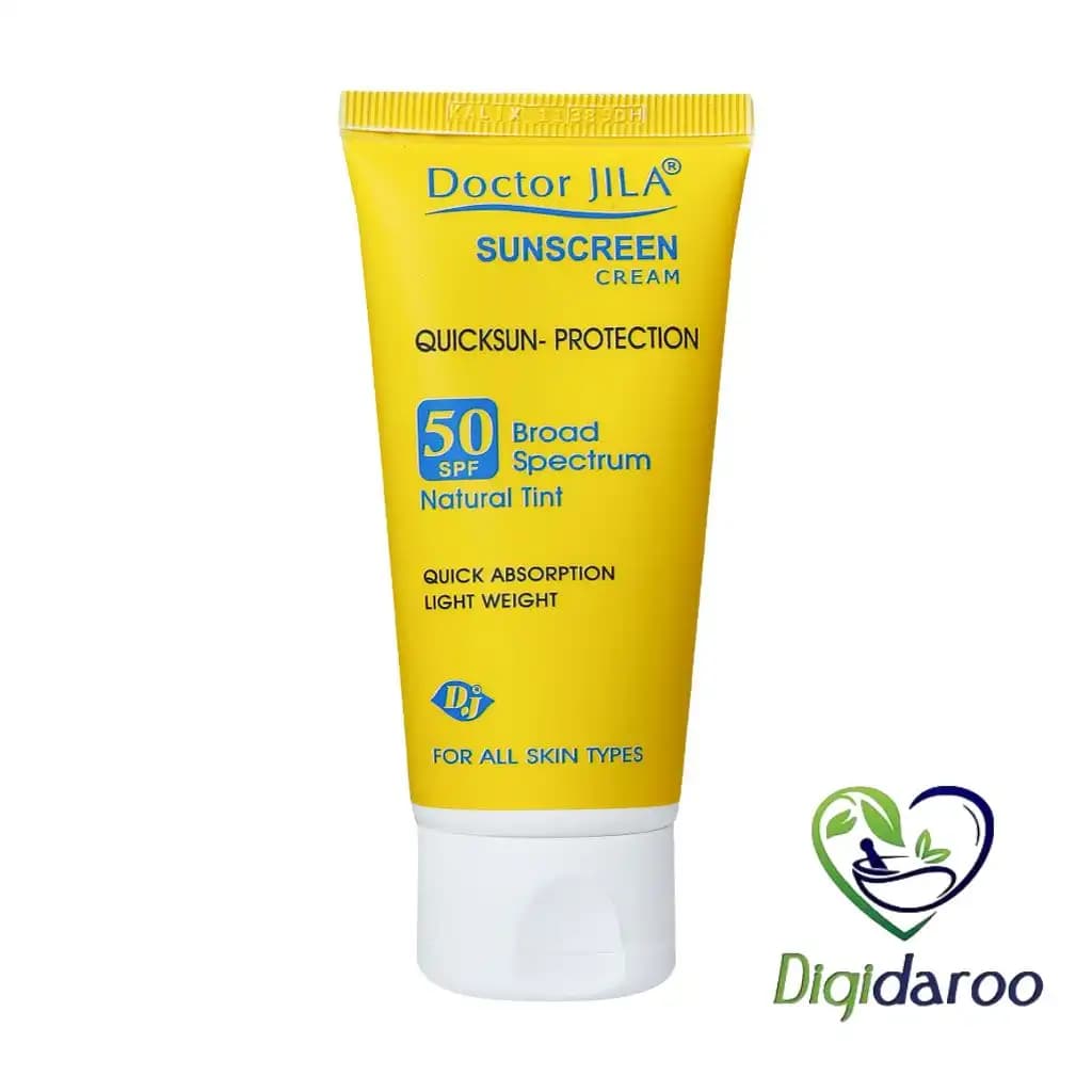 کرم ضد آفتاب کوئیک سان پروتکشن SPF50 دکتر ژیلا 50 گرمی — تصویر ۲