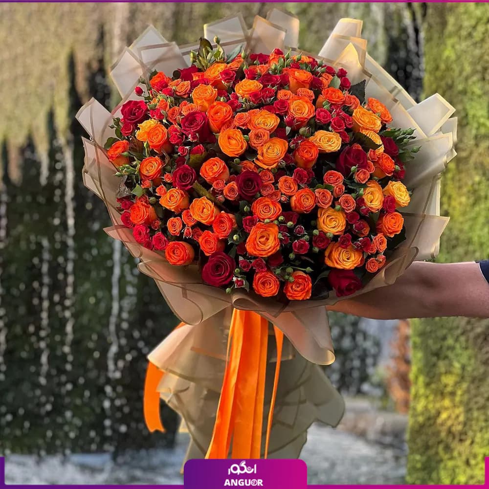 دسته گل رز پاییزی آتوسا