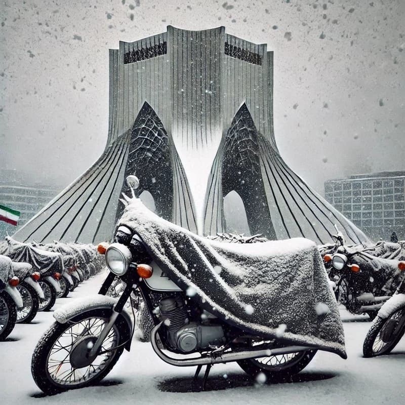 چادر موتور سیکلت رویال اسپرت مدل شمعی مناسب برای بنلی اسپرت کلاس — تصویر ۶