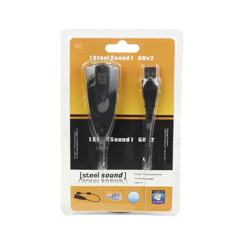 کارت صدا اکسترنال USB مدل Steel Sound 5Hv2 — تصویر ۵