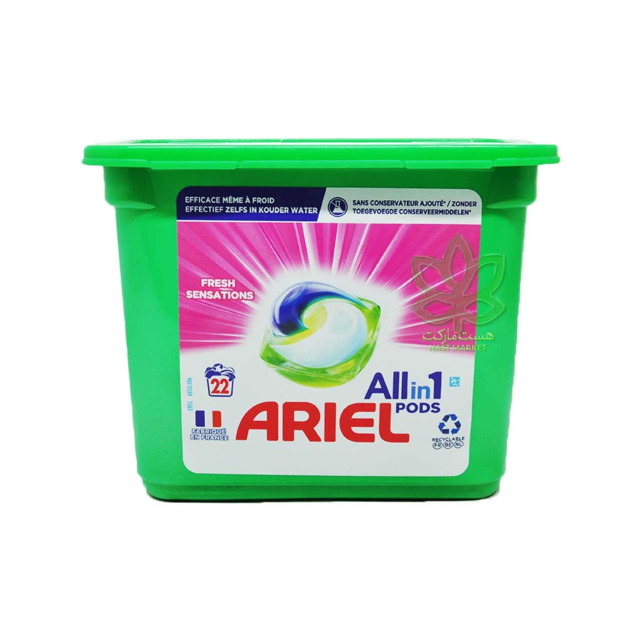 کپسول ماشین لباسشویی بالشتی همه کاره 22 عدد آریل – ariel