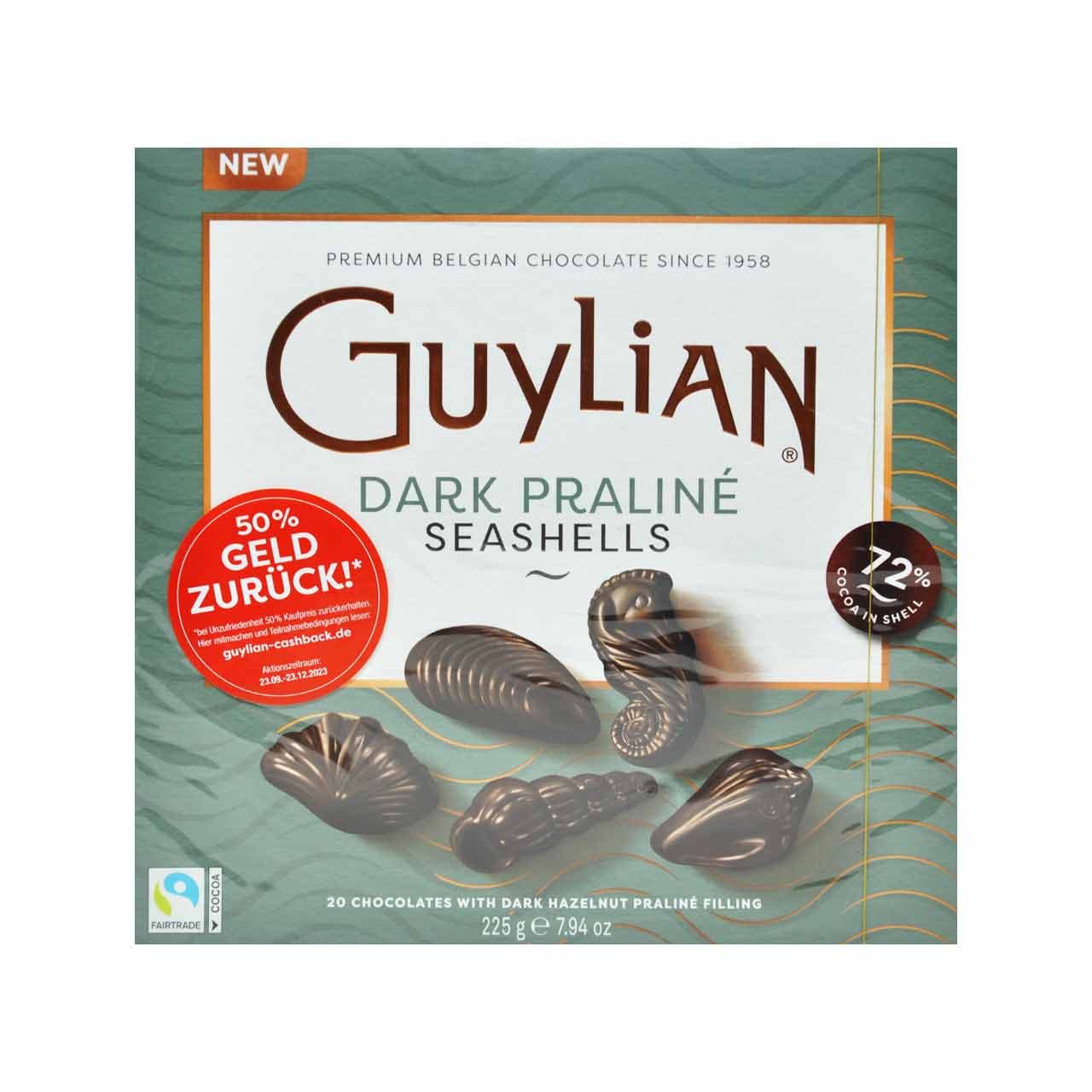 شکلات تلخ صدفی با مغز فندقی 250 گرم کادویی گویلیان – guylian
