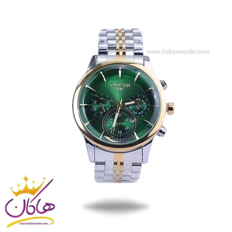 ساعت عقربه ای سیتیزن مردانه فلزی صفحه سبز G 2360/6