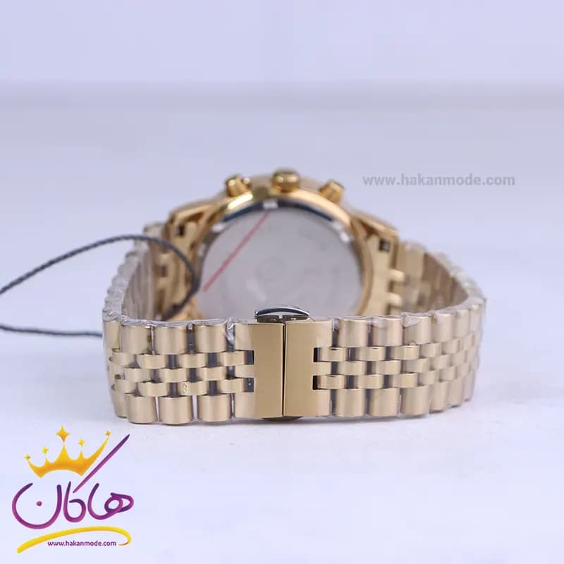 ساعت مچی سولیدا زنانه فلزی طلایی فول دیت L2141/3 — تصویر ۳