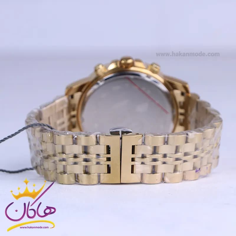 ساعت مچی سولیدا مردانه فلزی طلایی فول دیت G2143/4 — تصویر ۳