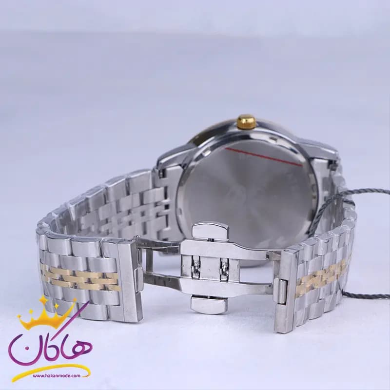 ساعت مچی سولیدا مردانه فلزی نقره ای طلایی G2135/7 — تصویر ۲