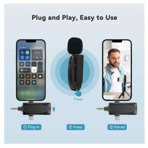 میکروفون یقه ای بی سیم دو میکروفون مدل AP003